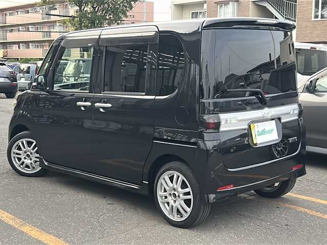 ダイハツ タント カスタム Vセレクション 道東・釧路十勝 2009(平21)年 11万km ブラックマイカ ４WD/社外SDナビ/CD/DVD/ワンセグTV/バックカメラ/キセノンヘッドライト/前後ドライブレコーダー/革巻きステアリング
