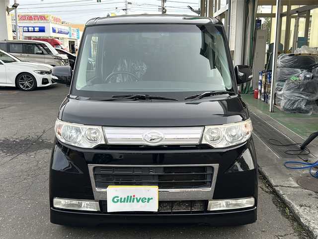 ダイハツ タント カスタム Vセレクション 道東・釧路十勝 2009(平21)年 11万km ブラックマイカ ４WD/社外SDナビ/CD/DVD/ワンセグTV/バックカメラ/キセノンヘッドライト/前後ドライブレコーダー/革巻きステアリング
