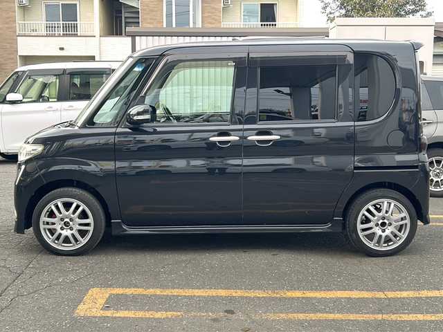 ダイハツ タント カスタム Vセレクション 道東・釧路十勝 2009(平21)年 11万km ブラックマイカ ４WD/社外SDナビ/CD/DVD/ワンセグTV/バックカメラ/キセノンヘッドライト/前後ドライブレコーダー/革巻きステアリング