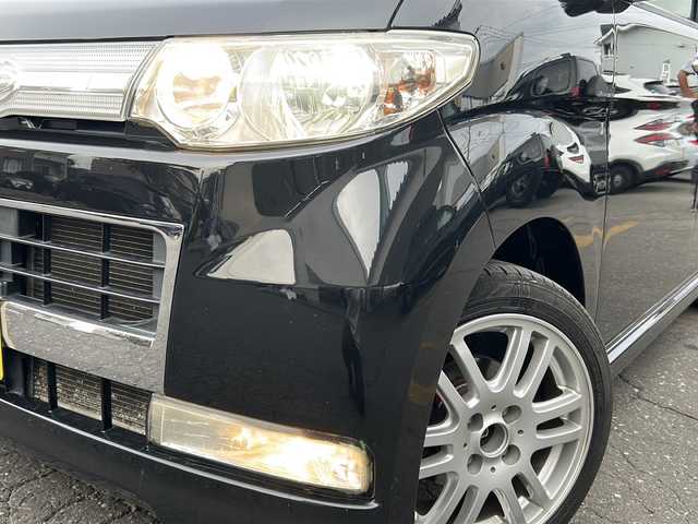 ダイハツ タント カスタム Vセレクション 道東・釧路十勝 2009(平21)年 11万km ブラックマイカ ４WD/社外SDナビ/CD/DVD/ワンセグTV/バックカメラ/キセノンヘッドライト/前後ドライブレコーダー/革巻きステアリング