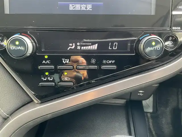 トヨタ カムリ WS 滋賀県 2018(平30)年 7.9万km プラチナホワイトパールマイカ 車検令和9年3月まで/WEDSマーベリック19インチアルミホイール/フルタップ車高調(BLITZ ZZ-R)/エイムゲイン純VIP SPORTフロントアンダースポイラー/社外テールランプ/純正LEDヘッドライト/・純正LEDフォグランプ/ハーフレザーシート/・運転席パワーシート/８インチ純正ナビゲーション/・フルセグTV/・CD/DVD/・Bluetooth/・USBコネクター/バックカメラ/ビルトインETC/ステアリングリモコン/・オーディオ操作/・クルーズコントロール/クリアランスソナー/スペアキー/取扱説明書