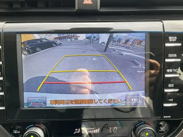 トヨタ カムリ WS 滋賀県 2018(平30)年 7.9万km プラチナホワイトパールマイカ 車検令和9年3月まで/WEDSマーベリック19インチアルミホイール/フルタップ車高調(BLITZ ZZ-R)/エイムゲイン純VIP SPORTフロントアンダースポイラー/社外テールランプ/純正LEDヘッドライト/・純正LEDフォグランプ/ハーフレザーシート/・運転席パワーシート/８インチ純正ナビゲーション/・フルセグTV/・CD/DVD/・Bluetooth/・USBコネクター/バックカメラ/ビルトインETC/ステアリングリモコン/・オーディオ操作/・クルーズコントロール/クリアランスソナー/スペアキー/取扱説明書