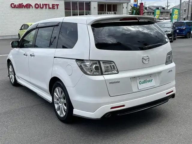 マツダ ＭＰＶ 23C Sporty Uスタイル 群馬県 2007(平19)年 7.2万km クリスタルホワイトパールマイカ 社外ナビゲーション/ＣＤ・ＭＤ/Ｂカメラ/ＥＴＣ/前後ドライブレコーダー/両側パワスラ/２列目オットマン/ウォークスルー/オートエアコン/純正フロアマット/純正アルミ/スペアキー