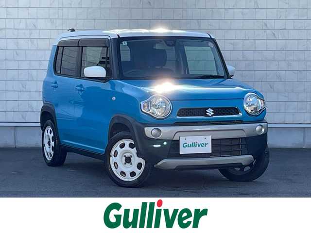 スズキ ハスラー G 群馬県 2016(平28)年 4.5万km サマーブルーM 純正７インチＳＤナビ　/バックカメラ　/ＴＶ　/前方ドラレコ　/前席シートヒーター　/衝突被害軽減システム　/ツートンカラー　/スマートキー　/ビルトインＥＴＣ　/アイドリングストップ　/本革ステアリング　/電動格納ミラー