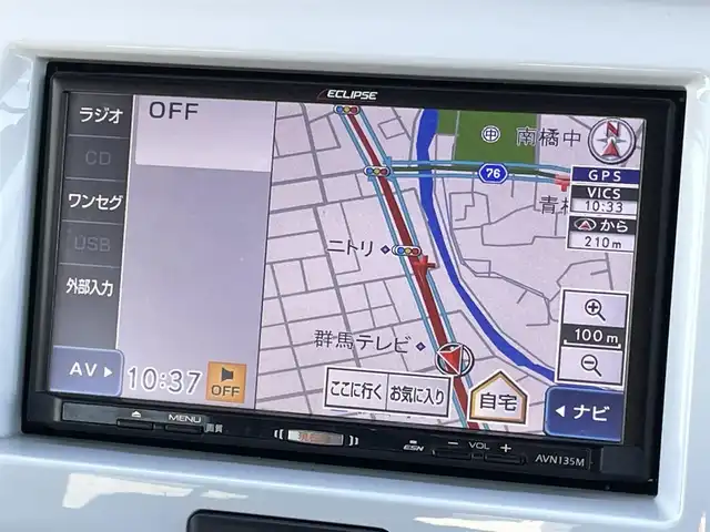 スズキ ハスラー G 群馬県 2016(平28)年 4.5万km サマーブルーM 純正７インチＳＤナビ　/バックカメラ　/ＴＶ　/前方ドラレコ　/前席シートヒーター　/衝突被害軽減システム　/ツートンカラー　/スマートキー　/ビルトインＥＴＣ　/アイドリングストップ　/本革ステアリング　/電動格納ミラー