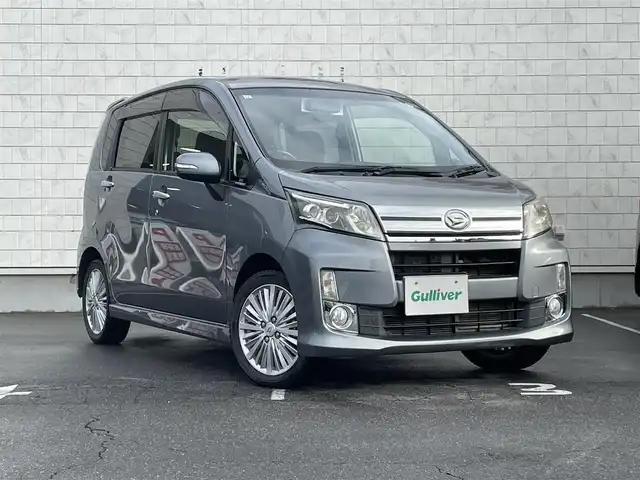 ダイハツ ムーヴ カスタム X 長野県 2013(平25)年 3.5万km グレー 純正CD/スマートキー/純正15インチAW/キセノンヘッドライト/ドアバイザー/４WD/保証書/取説/スペアキー