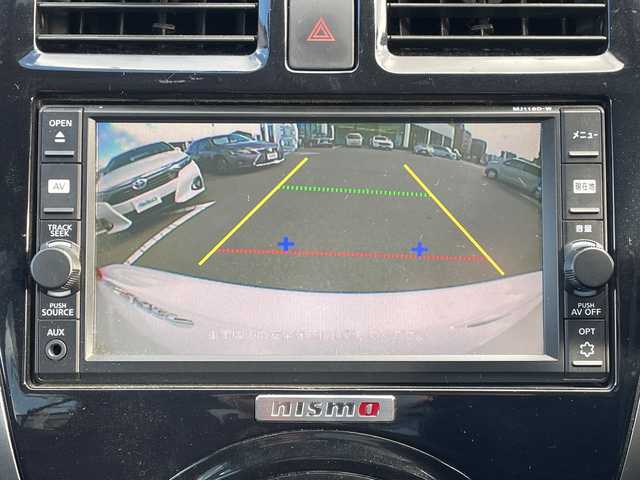 日産 マーチ ニスモ 長野県 2016(平28)年 9.3万km ブリリアントホワイトパール 禁煙車/純正ナビ【MJ116D-W】/（ＣＤ／フルセグＴＶ／Ｂｌｕｅｔｏｏｔｈ）/バックカメラ/ＥＴＣ/革巻きステアリング/フォグランプ/オートライト/スマートキー/プッシュスタート/純正１６インチアルミホイール/純正フロアマット/純正ドアバイザー/横滑り防止装置