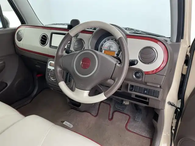 スズキ ラパン X 滋賀県 2013(平25)年 8.2万km ミルクティーベージュメタリック 純正7インチナビ/（Bluetooth/USB/ワンセグTV）/バックカメラ/ドライブレコーダー/プッシュスタート/スマートキー/HIDヘッドライト/オートライト/アイドリングストップ/オートエアコン/純正フロアマット