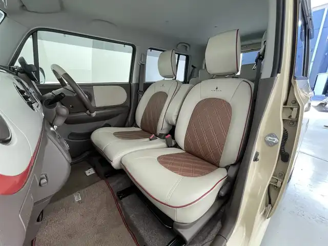 スズキ ラパン X 滋賀県 2013(平25)年 8.2万km ミルクティーベージュメタリック 純正7インチナビ/（Bluetooth/USB/ワンセグTV）/バックカメラ/ドライブレコーダー/プッシュスタート/スマートキー/HIDヘッドライト/オートライト/アイドリングストップ/オートエアコン/純正フロアマット