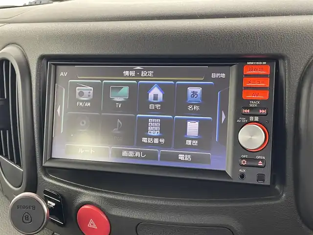 日産 キューブ 15X 埼玉県 2015(平27)年 4.3万km ラディアントレッド 純正ナビ　ドライブレコーダー　ＥＴＣ　地デジＴＶ　プッシュスタート　スマートキー　純正フロアマット　Ｂｌｕｅｔｏｏｔｈ　ＵＳＢ　エアコン　ＣＶＴ　横滑り防止　ＡＢＳ　アイドリングストップ