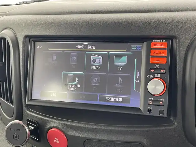 日産 キューブ 15X 埼玉県 2015(平27)年 4.3万km ラディアントレッド 純正ナビ　ドライブレコーダー　ＥＴＣ　地デジＴＶ　プッシュスタート　スマートキー　純正フロアマット　Ｂｌｕｅｔｏｏｔｈ　ＵＳＢ　エアコン　ＣＶＴ　横滑り防止　ＡＢＳ　アイドリングストップ