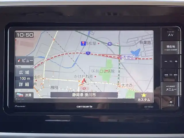 ダイハツ ムーヴ キャンバス X ブラックアクセント リミテッド SAⅢ 静岡県 2020(令2)年 1.1万km グレーマイカM スマートアシストIII/社外カロッツェリアナビ(AVIC-RW303)/　AM FM CD DVD Bluetooth/両側パワースライドドア/革巻きステアリング/ステアリングスイッチ/スマートキー2本/プッシュスタート/アイドリングストップ/リアクリアランスソナー/パーキングアシスト/フロントフォグランプ/オートライト/フルセグTV/アラウンドビューモニター