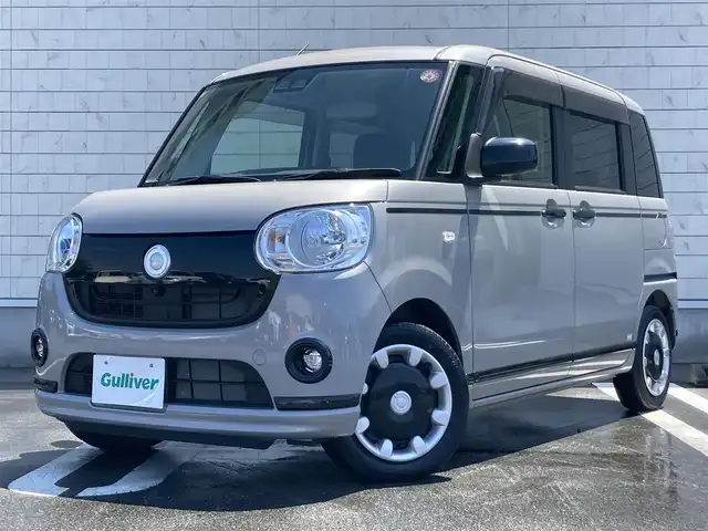ダイハツ ムーヴ キャンバス X ブラックアクセント リミテッド SAⅢ 静岡県 2020(令2)年 1.1万km グレーマイカM スマートアシストIII/社外カロッツェリアナビ(AVIC-RW303)/　AM FM CD DVD Bluetooth/両側パワースライドドア/革巻きステアリング/ステアリングスイッチ/スマートキー2本/プッシュスタート/アイドリングストップ/リアクリアランスソナー/パーキングアシスト/フロントフォグランプ/オートライト/フルセグTV/アラウンドビューモニター