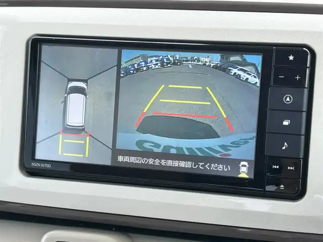 ダイハツ ムーヴ キャンバス G メイクアップ リミテッド　SAⅢ 広島県 2020(令2)年 1.4万km パールホワイトⅢ/スムースグレーマイカメタリック 2トーン 純正ナビ/「CD/DVD/Bluetooth/AM/FM/フルセグTV」/全方位カメラ/前後ドライブレコーダー/両側パワースライドドア/衝突被害軽減システム/先行車発進お知らせ機能/レーンキープアシスト/LEDヘッドライト/オートライト/オートマチックハイビーム/プッシュスタート/テレビキャンセラー/スペアキー/保証書/取扱説明書