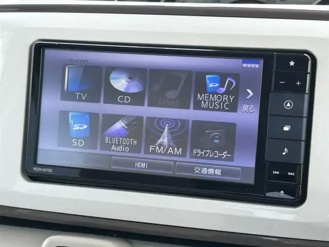 ダイハツ ムーヴ キャンバス G メイクアップ リミテッド　SAⅢ 広島県 2020(令2)年 1.4万km パールホワイトⅢ/スムースグレーマイカメタリック 2トーン 純正ナビ/「CD/DVD/Bluetooth/AM/FM/フルセグTV」/全方位カメラ/前後ドライブレコーダー/両側パワースライドドア/衝突被害軽減システム/先行車発進お知らせ機能/レーンキープアシスト/LEDヘッドライト/オートライト/オートマチックハイビーム/プッシュスタート/テレビキャンセラー/スペアキー/保証書/取扱説明書