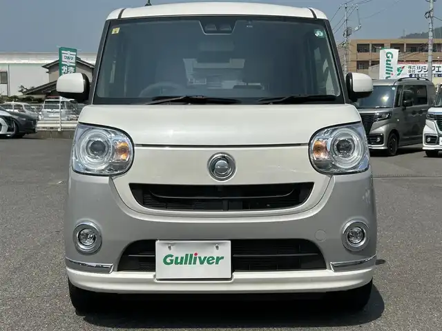 ダイハツ ムーヴ キャンバス G メイクアップ リミテッド　SAⅢ 広島県 2020(令2)年 1.4万km パールホワイトⅢ/スムースグレーマイカメタリック 2トーン 純正ナビ/「CD/DVD/Bluetooth/AM/FM/フルセグTV」/全方位カメラ/前後ドライブレコーダー/両側パワースライドドア/衝突被害軽減システム/先行車発進お知らせ機能/レーンキープアシスト/LEDヘッドライト/オートライト/オートマチックハイビーム/プッシュスタート/テレビキャンセラー/スペアキー/保証書/取扱説明書