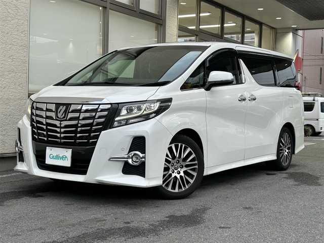 トヨタ アルファード S Cパッケージ 大阪府 2017(平29)年 9.5万km ホワイトパールクリスタルシャイン Wサンルーフ/JBLメーカーナビ/フルセグTV CD DVD BT BD HDMI/純正フリップダウンモニター/パノラミックビューモニター/スマートキー 2個/両側パワースライドドア/パワーバックドア/衝突被害軽減ブレーキ/レーダークルーズコントロール/オートマチックハイビーム/LEDオートヘッドライト/フォグライト/コーナーセンサー/ハーフレザーシート/パワーシート/AC100V電源/ステアリングヒーター/ステアリングリモコン/ビルトイン2.0ETC/前後ドラレコ/W サイド カーテン ニー エアバッグ/保証書 取説 ナビ取説/禁煙車