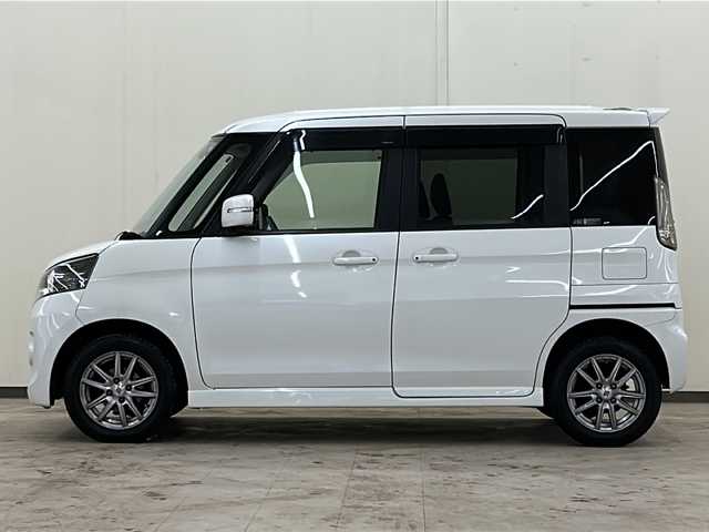 スズキ スペーシア カスタム XS リミテッド 道央・札幌 2014(平26)年 9.4万km パールホワイト /4WD//社外HDDナビ/ CD/DVD/MSV/フルセグ)//衝突軽減ブレーキ//アイドリングストップ//両側パワースライドドア //オートライト//HIDヘッドライト//フォグライト//シートヒーター //ハーフレザーシート//前後ドライブレコーダー//ミラーヒーター//純正ドアバイザー