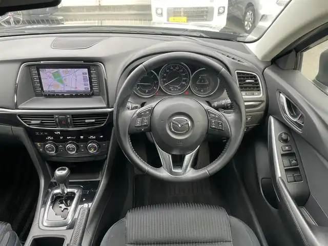 マツダ アテンザ ワゴン XD 静岡県 2014(平26)年 8.3万km ディープクリスタルブルーマイカ 1オーナー　/衝突軽減B /純正ナビ　/地デジ　/Bカメラ　/コーナーセンサー　/ディスチャージパッケージ /革巻きステアリング　/パドルシフト　/クルコン  /ルーフレール　/純正17インチAW /スマートキー /スペアキー  /ETC/保証書/取説
