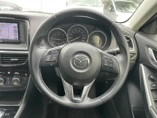 マツダ アテンザ ワゴン XD 静岡県 2014(平26)年 8.3万km ディープクリスタルブルーマイカ 1オーナー　/衝突軽減B /純正ナビ　/地デジ　/Bカメラ　/コーナーセンサー　/ディスチャージパッケージ /革巻きステアリング　/パドルシフト　/クルコン  /ルーフレール　/純正17インチAW /スマートキー /スペアキー  /ETC/保証書/取説