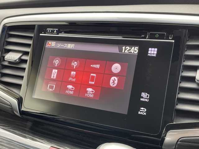 ホンダ オデッセイ アブソルート EX 新潟県 2014(平26)年 9.2万km プレミアムヴィーナスブラックP メモリナビ/フルセグテレビ/CD/DVD/Bluetooth/HDMI/バックカメラ/フリップダウンモニター/アイドリングストップ/オットマン/クルーズコントロール/両側パワースライドドア/ETC/純正フロアマット/純正アルミホイール/パワーシート