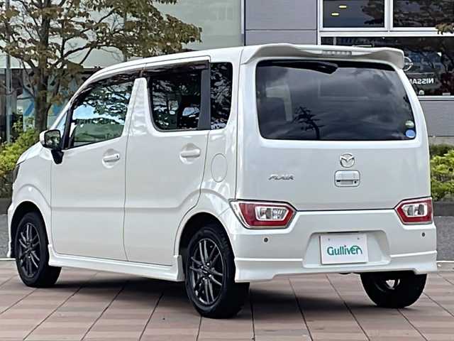 マツダ フレア ハイブリッド XS 福島県 2017(平29)年 7.7万km ピュアホワイトP 純正ナビゲーション/型番：CA9TF/【CD/USB/TV】/バックカメラ/運転席シートヒーター/ヘッドアップディスプレイ/衝突被害軽減ブレーキ/レーンキープアシスト/アイドリングストップ/純正アルミ＋ノーマルタイヤセット車載/155/65R14/社外フロアマット/純正ドアバイザー