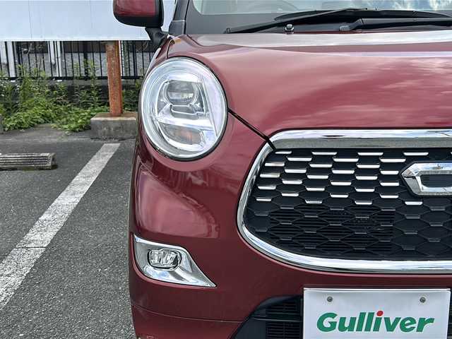 ダイハツ キャスト スタイル G SAⅡ 山口県 2017(平29)年 4.9万km ファイアークォーツレッドM ワンオーナー/社外CD/USB/AUX/純正LED/純正フォグランプ/オートライト/純正１５インチアルミホイール/革巻きステアリング/衝突被害軽減ブレーキ/横滑り防止/アイドリングストップ/スマートキー×２/純正フロアマット/純正ドアバイザー/電動格納ドアミラー