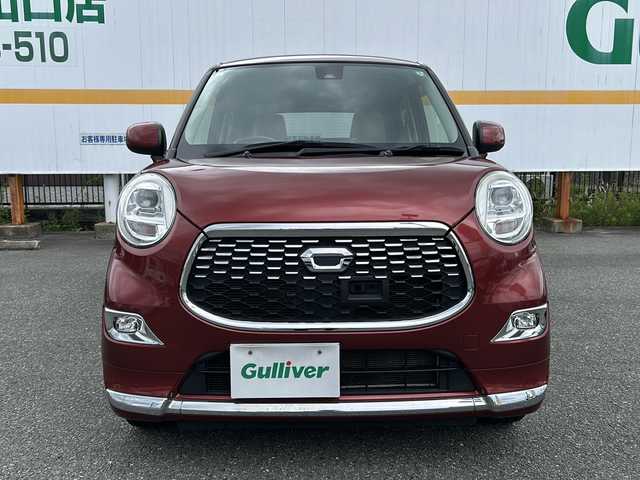 ダイハツ キャスト スタイル G SAⅡ 山口県 2017(平29)年 4.9万km ファイアークォーツレッドM ワンオーナー/社外CD/USB/AUX/純正LED/純正フォグランプ/オートライト/純正１５インチアルミホイール/革巻きステアリング/衝突被害軽減ブレーキ/横滑り防止/アイドリングストップ/スマートキー×２/純正フロアマット/純正ドアバイザー/電動格納ドアミラー