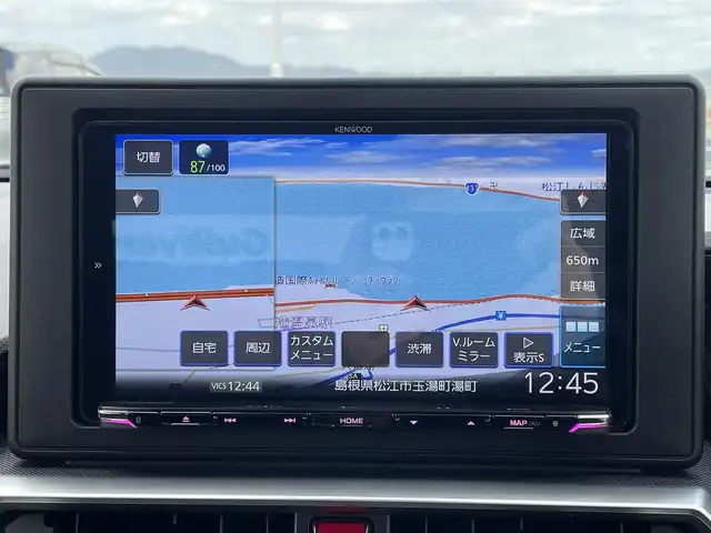 ダイハツ ロッキー X 島根県 2021(令3)年 4.9万km ブラックマイカメタリック 登録時走行距離　48108km/ワンオーナー/取扱説明書（車両/ナビ）/保証書/純正ナビ（MDV-M907DL)/Bluetooth/AM/FM/SD/USB/iPod/フルセグテレビ/バックカメラ/スマートキー/スペアキー/横滑り防止装置/コーナーセンサー/オートライト/衝突軽減システム/ETC/純正アルミ１６インチ/禁煙車