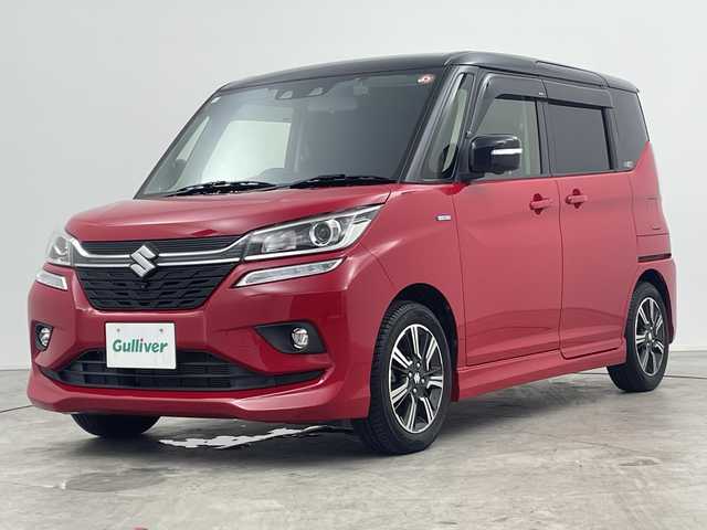 スズキ ソリオ バンディット HV MV 三重県 2020(令2)年 4万km ファーベントレッド/スーパーブラックパール 禁煙車/パナソニック製7型ナビ/　CD/DVD/フルセグTV/Bluetooth/全方位カメラ/両側パワースライドドア/パドルシフト/レーダークルーズコントロール/スマートキー/アイドリングストップ/衝突軽減ブレーキシステム/レーンキープシステム/オートライト/純正アルミホイール/フォグライト/オートライト/シートヒーター/ETC/スペアキー/AAC/プッシュスタート