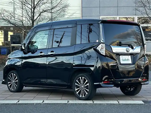 トヨタ ルーミー カスタムG－T 福島県 2021(令3)年 8.5万km ブラックマイカメタリック ワンオーナー/スマートアシスト/・衝突回避支援ブレーキ機能/・車線逸脱警報機能/・ブレーキ制御付誤発信抑制機能/・アダプティブドライビングビーム/・アダプティブクルーズコントロール/・パノラミックヴューモニター/・衝突警報機能/・コーナーセンサー/純正9インチディスプレイオーディオ/【Bluetooth/USB/フルセグTV】/両側パワースライドドア/前席シートヒーター/社外レーダー/ビルトインETC2.0/LEDヘッドライト/・オートライト/・フォグランプ/スマートキー/・プッシュスタート/・スペアキー/革巻きステアリング/・ステアリングリモコン/取扱説明書/新車時保証書