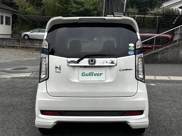ホンダ Ｎ ＷＧＮ カスタム G 熊本県 2015(平27)年 5.4万km プレミアムホワイトパール 純正ディスプレーオーディオ/【Bluetooth/CD/HDMI/USB/FM/AM】/バックカメラ/ETC/クルーズコントロール/プッシュスタート/HID/スマートキー/オートライト/オートエアコン/ABS/横滑り防止装置/本革巻きステアリング/純正１４インチAW/ドアバイザー/保証書/取扱説明書