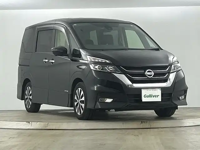 日産 セレナ ハイウェイスターVセレクションⅡ 愛知県 2019(令1)年 6.3万km ダイヤモンドブラック 禁煙車/ワンオーナー/純正9インチナビ/（CD/DVD/Bluetooth/フルセグTV/Blu-ray/SD)/全方位カメラ/フリップダウンモニター/衝突軽減ブレーキ/レーダークルーズコントロール/レーンキープアシスト/オートマチックハイビーム/プロパイロット/コーナーセンサー/インテリジェントルームミラー/ETC/ドライブレコーダー/両側パワースライドドア/純正16インチアルミホイール/スマートキー/スペアキー1本/プッシュスタート/LEDヘッドライト/オートライト/フロントフォグランプ/純正フロアマット/横滑り防止装置
