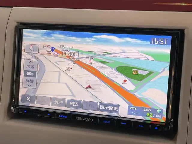 スズキ ラパン ショコラ X 宮崎県 2015(平27)年 4.8万km シャンパンピンクPM 社外SDナビ【MDV-D503】（Bluetooth/CD/DVD/TV）/ETC/プッシュスタート/スマートキー/電動格納ミラー/アイドリングストップ/純正フロアマット