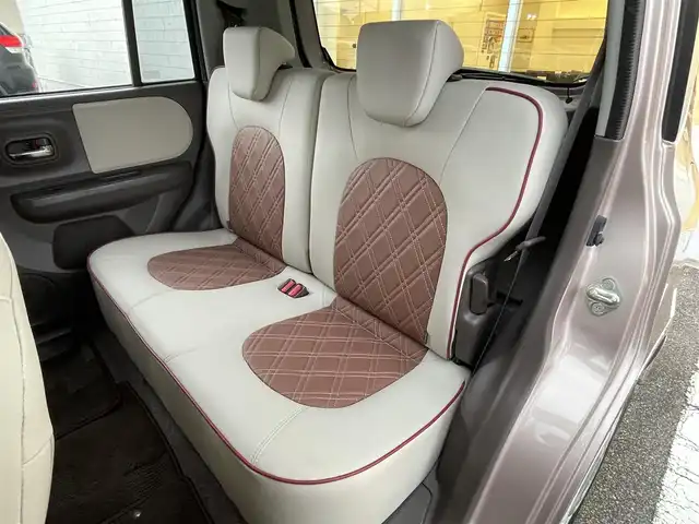 スズキ ラパン ショコラ X 宮崎県 2015(平27)年 4.8万km シャンパンピンクPM 社外SDナビ【MDV-D503】（Bluetooth/CD/DVD/TV）/ETC/プッシュスタート/スマートキー/電動格納ミラー/アイドリングストップ/純正フロアマット