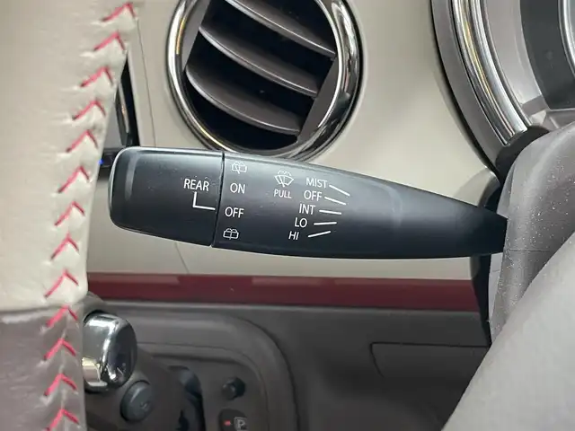 スズキ ラパン ショコラ X 宮崎県 2015(平27)年 4.8万km シャンパンピンクPM 社外SDナビ【MDV-D503】（Bluetooth/CD/DVD/TV）/ETC/プッシュスタート/スマートキー/電動格納ミラー/アイドリングストップ/純正フロアマット
