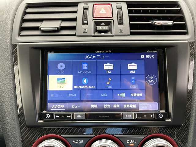 スバル ＷＲＸ ＳＴＩ STI 長野県 2016(平28)年 7.6万km ダークグレーメタリック 4WD/6MT/ターボ/純正SDナビ（DISC/SD/FM/AM//フルセグTV/Bluetooth/USB）/SI-DRIVE/DCCD（ドライバーズコントロールセンターデフ）/前方ドラレコ/フロントガラスヒーター/オートワイパー/LEDヘッドライト/ヘッドライトウォッシャー/ヘッドライトレベライザー/電格ウインカーミラー/フォグライト/リアフォグ/プッシュスタートボタン/ビルトインETC/ALL AUTOパワーウインドウ/D席パワーシート/ハーフレザーシート/純正18インチアルミ/純正McGard製ホイールロックナット/アルミスポーツペダル/インプレッサ用ラゲッジマット/スペアキー×1
