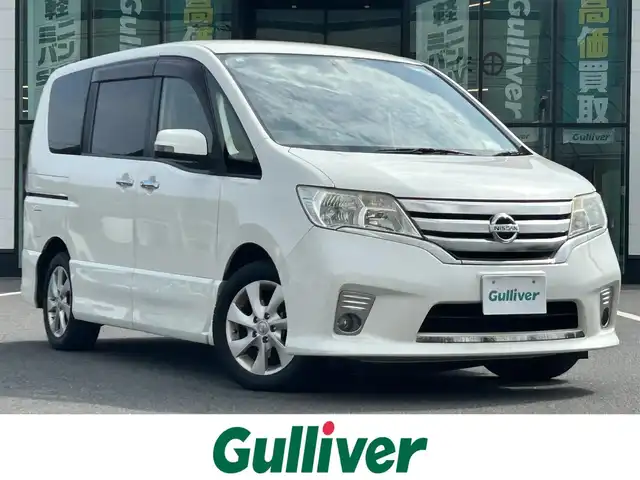 日産 セレナ ハイウェイスター 岡山県 2011(平23)年 7.8万km ブリリアントホワイトパール 登録時走行距離78045km/純正ナビ/フルセグTV(AM.FM.CD.DVD.TV.BT)/純正フリップダウンモニター/両側パワースライドドア/スマートキー/バックカメラ/ETC/横滑り防止装置/クルーズコントロール/オートライト/アイドリングストップ/16インチ純正AW/純正フロアマット/ドアバイザー/プッシュスタート