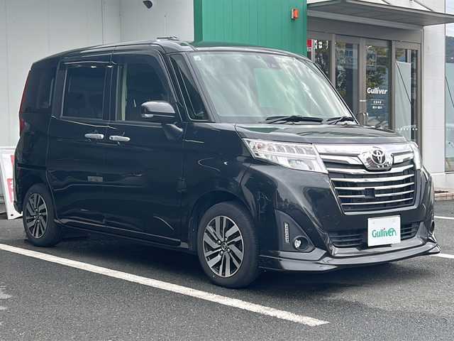 トヨタ ルーミー カスタムG S 京都府 2017(平29)年 13.3万km ブラックマイカメタリック 社外9インチナビ/フルセグ/Bluetooth/衝突軽減装置/両側電動スライドドア/クルーズコントロール/禁煙車/クリアランスソナー/バックカメラ/ETC/LEDヘッドライト/スマートキー/ドライブレコーダー/純正アルミ/電動格納ミラー/プッシュスタート/アイドリングストップ