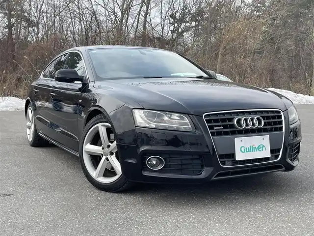 アウディ Ａ５ SB 2．0 TFSI クワトロ 青森県 2011(平23)年 8万km 黒 4WD/純正メモリナビ/　 CD/DVD/AM/FM/SD/バックカメラ/パワーシート/シートヒーター/純正18インチアルミホイール/オートライト/フォグランプ/ミラーヒーター/パドルシフト/スマートキー