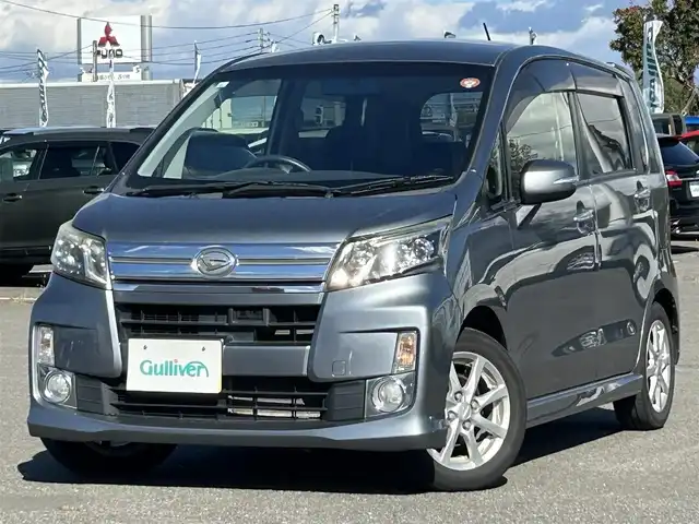 ダイハツ ムーヴ カスタム X SA 道央・札幌 2013(平25)年 4.9万km タングステングレーM スマートアシスト/衝突被害軽減ブレーキ/横滑り防止装置/ETC/エコアイドル/プッシュスタート/スマートキー/LEDヘッドライト/オートライト/フォグランプ/電動格納ミラー/ウィンカーミラー/純正フロアマット/ドアバイザー/社外エンジンスターター/社外AW付冬タイヤ積込/155/65/R14/2019年/山6mm