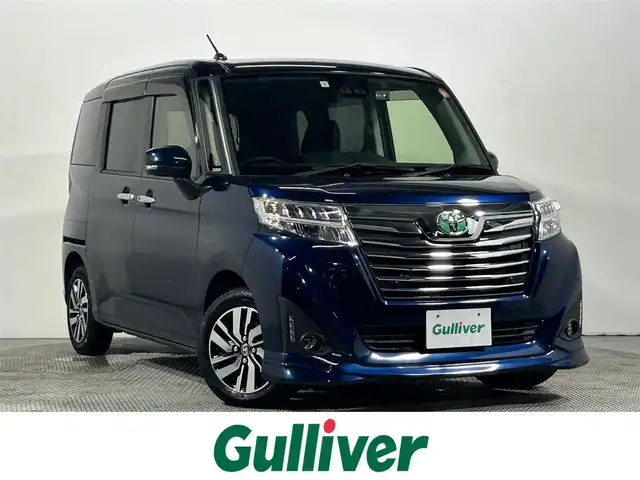 トヨタ ルーミー カスタムG 大阪府 2019(令1)年 3.3万km レーザーブルークリスタルシャイン 純正大型ナビTV (CD/DVD/Bluetooth)/両側電動 /ドラレコ /Bカメラ/コーナーセンサー　/ＬＥＤヘッドライト　/純正アルミホイール　/オートエアコン　/オートライト　/フォグランプ　/スペアキー