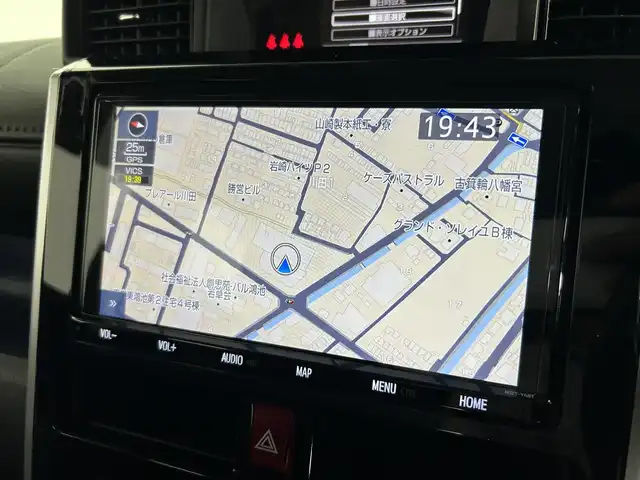 トヨタ ルーミー カスタムG 大阪府 2019(令1)年 3.3万km レーザーブルークリスタルシャイン 純正大型ナビTV (CD/DVD/Bluetooth)/両側電動 /ドラレコ /Bカメラ/コーナーセンサー　/ＬＥＤヘッドライト　/純正アルミホイール　/オートエアコン　/オートライト　/フォグランプ　/スペアキー