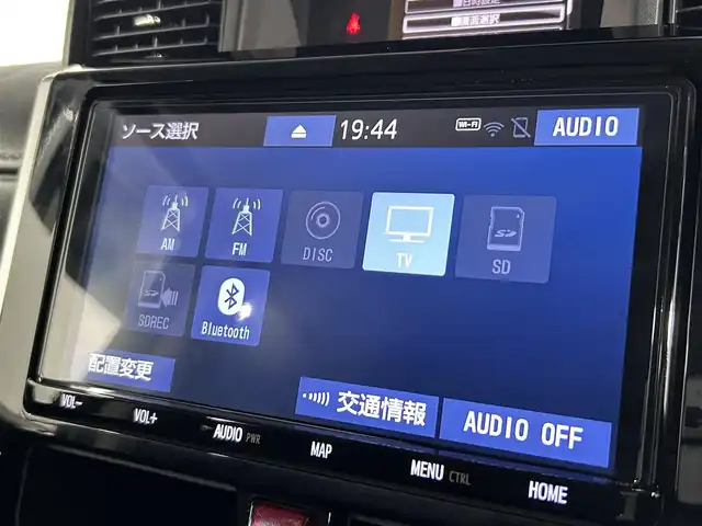 トヨタ ルーミー カスタムG 大阪府 2019(令1)年 3.3万km レーザーブルークリスタルシャイン 純正大型ナビTV (CD/DVD/Bluetooth)/両側電動 /ドラレコ /Bカメラ/コーナーセンサー　/ＬＥＤヘッドライト　/純正アルミホイール　/オートエアコン　/オートライト　/フォグランプ　/スペアキー