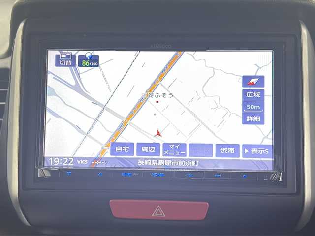 ホンダ Ｎ ＢＯＸ G Lパッケージ 長崎県 2015(平27)年 10万km スマートブラック 社外メモリナビ/（フルセグ/CD/DVD/BTA）/バックカメラ/片側パワースライドドア/ETC/純正フロアマット/チップアップシート/ベンチシート/純正ハロゲンヘッドライト/スマートキー/スペアキー/パワーステアリング/パワーウィンドウ/保証書/取扱説明書