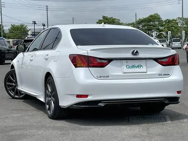 レクサス ＧＳ 450h Fスポーツ 道央・札幌 2012(平24)年 1.5万km ホワイトパールクリスタルシャイン ワンオーナー/純正メーカーナビ/CD/DVD/BT/フルセグ/横滑り防止装置/クルーズコントロール/バックカメラ/ビルトインETC/自動防眩ミラー/DRIVEMODE切替/EVMODE/SNOWMODE/前席パワーシート/D席メモリーシート/前席シートヒーター/前席エアシート/レザーシート/革巻きステアリング/ステアリングリモコン/パドルシフト/電動パーキング/ブレーキホールド/MTモード付AT/プッシュスタート/スマートキー/カードキー/LEDヘッドライト/オートライト/フォグランプ/ヘッドライトウォッシャー/電動格納ミラー/ヒーテッドドアミラー/ウィンカーミラー/純正フロアマット/スペアキー/純正エンジンスターター/AW付冬タイヤ積込/235/40/R19/2011年/山6mm