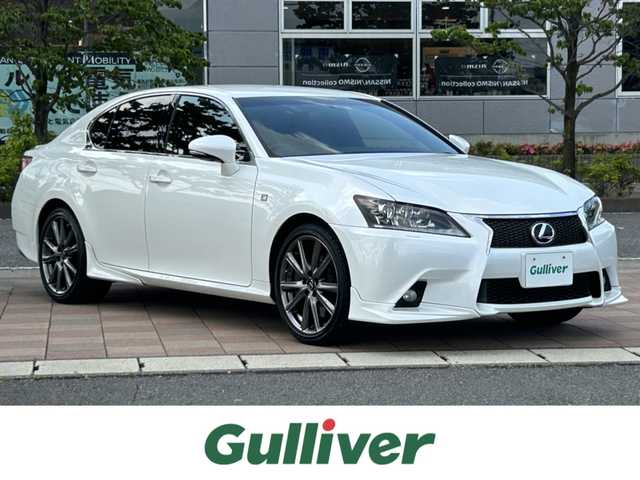 レクサス ＧＳ 450h Fスポーツ 福島県 2012(平24)年 1.5万km ホワイトパールクリスタルシャイン ワンオーナー/純正メーカーナビ/　【フルセグ/CD/DVD/BT】/横滑り防止装置/クルーズコントロール/バックカメラ/ビルトインETC/自動防眩ミラー/DRIVEMODE切替/EVMODE/SNOWMODE/前席パワーシート/D席メモリーシート/前席シートヒーター/前席エアシート/レザーシート/革巻きステアリング/ステアリングリモコン/パドルシフト/電動パーキング/ブレーキホールド/MTモード付AT/プッシュスタート/スマートキー/カードキー/LEDヘッドライト/オートライト/フォグランプ/ヘッドライトウォッシャー/電動格納ミラー/ヒーテッドドアミラー/ウィンカーミラー/純正フロアマット/スペアキー/純正エンジンスターター/AW付冬タイヤ積込/235/40/R19/2011年/山6mm