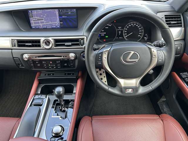 レクサス ＧＳ 450h Fスポーツ 福島県 2012(平24)年 1.5万km ホワイトパールクリスタルシャイン ワンオーナー/純正メーカーナビ/　【フルセグ/CD/DVD/BT】/横滑り防止装置/クルーズコントロール/バックカメラ/ビルトインETC/自動防眩ミラー/DRIVEMODE切替/EVMODE/SNOWMODE/前席パワーシート/D席メモリーシート/前席シートヒーター/前席エアシート/レザーシート/革巻きステアリング/ステアリングリモコン/パドルシフト/電動パーキング/ブレーキホールド/MTモード付AT/プッシュスタート/スマートキー/カードキー/LEDヘッドライト/オートライト/フォグランプ/ヘッドライトウォッシャー/電動格納ミラー/ヒーテッドドアミラー/ウィンカーミラー/純正フロアマット/スペアキー/純正エンジンスターター/AW付冬タイヤ積込/235/40/R19/2011年/山6mm