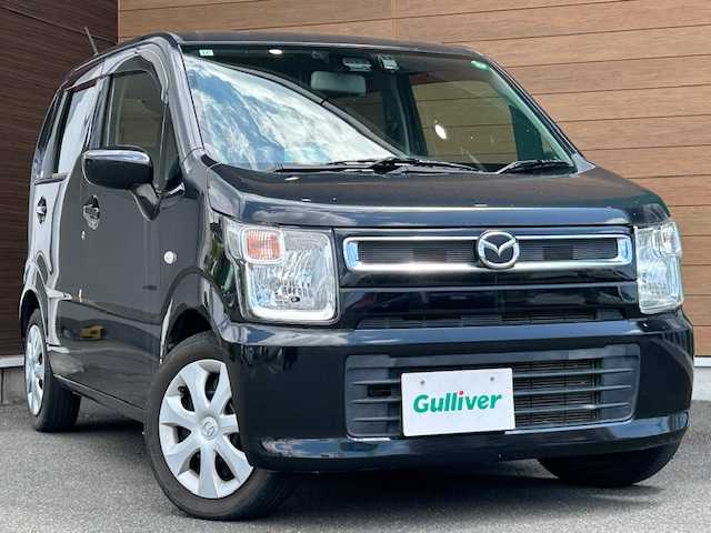 マツダ フレア ハイブリッド XG 静岡県 2017(平29)年 4.8万km ブルーイッシュブラックパール3 ワンオーナー/HUD/社外オーディオ/純正フロアマット/ETC/シートヒーター（運転席）/純正ドライブレコーダー/スマートキー/プッシュスタート/アイドリングストップ/オートライト/衝突軽減ブレーキ/保証書/取扱説明書