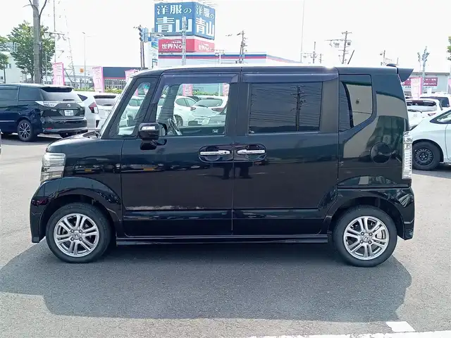 ホンダ Ｎ ＢＯＸ カスタム G Lパッケージ 福井県 2012(平24)年 10.2万km クリスタルブラックパール ４WD/純正14インチAW/両側パワースライドドア/キセノンヘッドライト/Fフォグ/ETC/パイオニア7インチメモリナビ/フルセグテレビ/横滑り防止装置/盗難防止装置/ダブルエアバッグ/アイドリングストップ/純正フロアマット/スマートキー